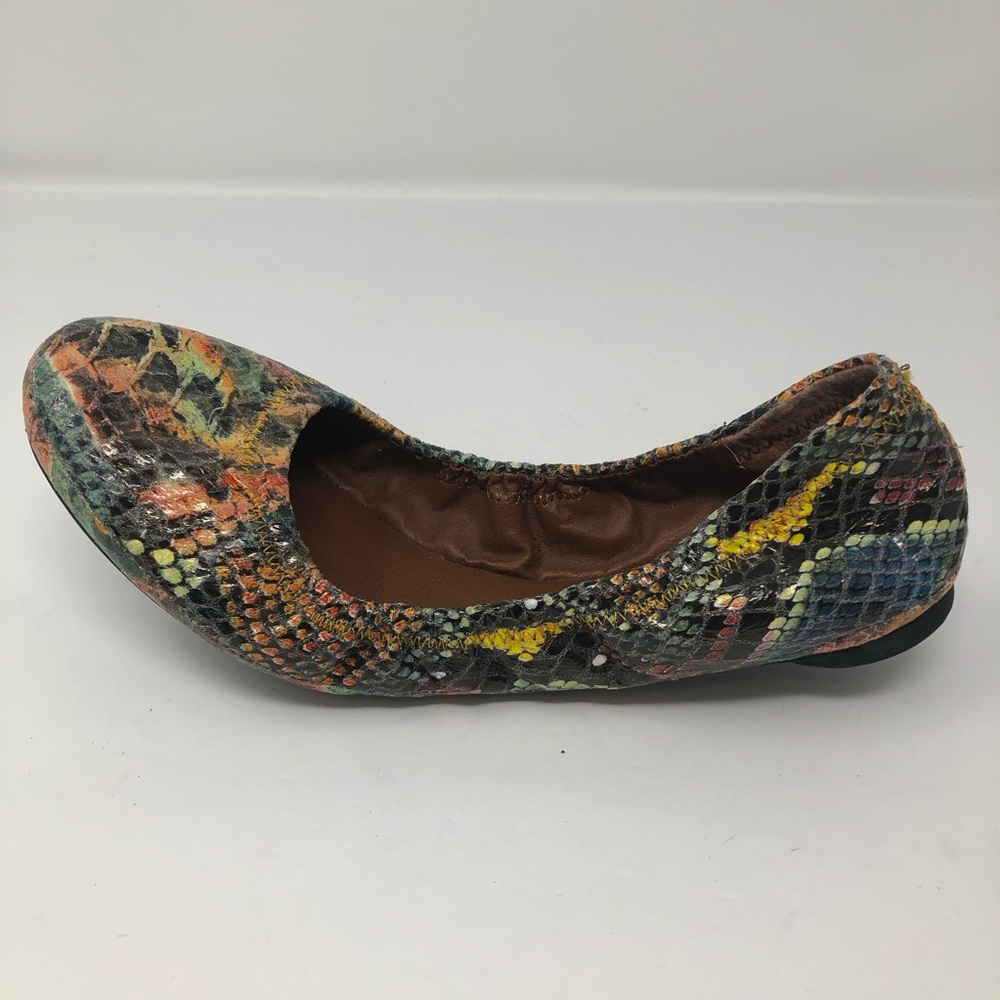 Lucky Brand Python Multi Color Print Flat Size 7.5 - image 3